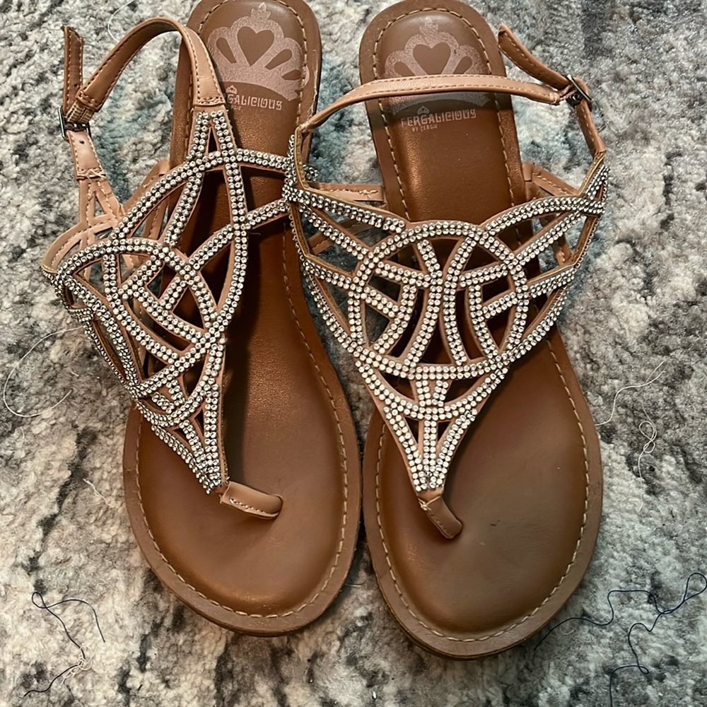 Women’s rhinestone wedge sandals by Fergie